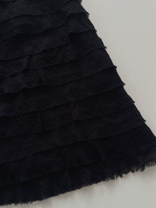 Ruffle Black Vintage Skirt-Waist 26