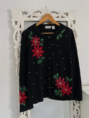 B.P. Design Embroidered Vintage Sweater-Bust 44