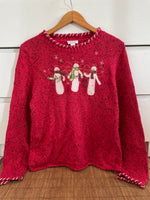 Load image into Gallery viewer, Christopher &amp; Banks Embroidered Christmas Sweater-Bust 38