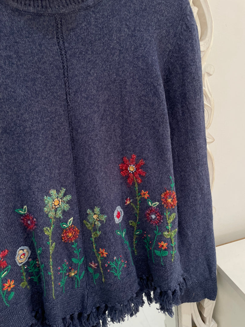 Alfred Dunner Embroidered Sweater-Bust 40