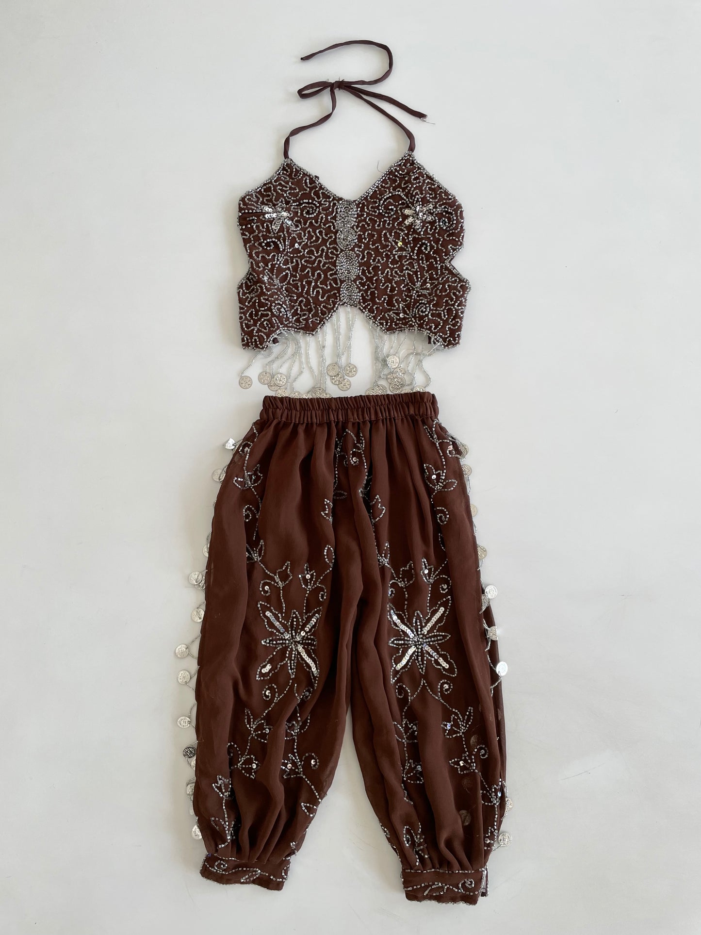 Embroidered Capri Set Top-Bust 24 Waist 18 to 22