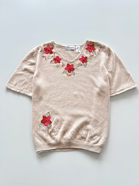 Alfred Dunner Embroidered Vest Sweater-Bust 48