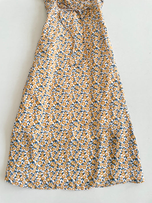 Mustard Floral Dress-Bust 32
