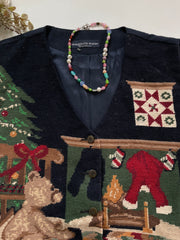 Vintage Jacquard Waistcoat-Bust 42