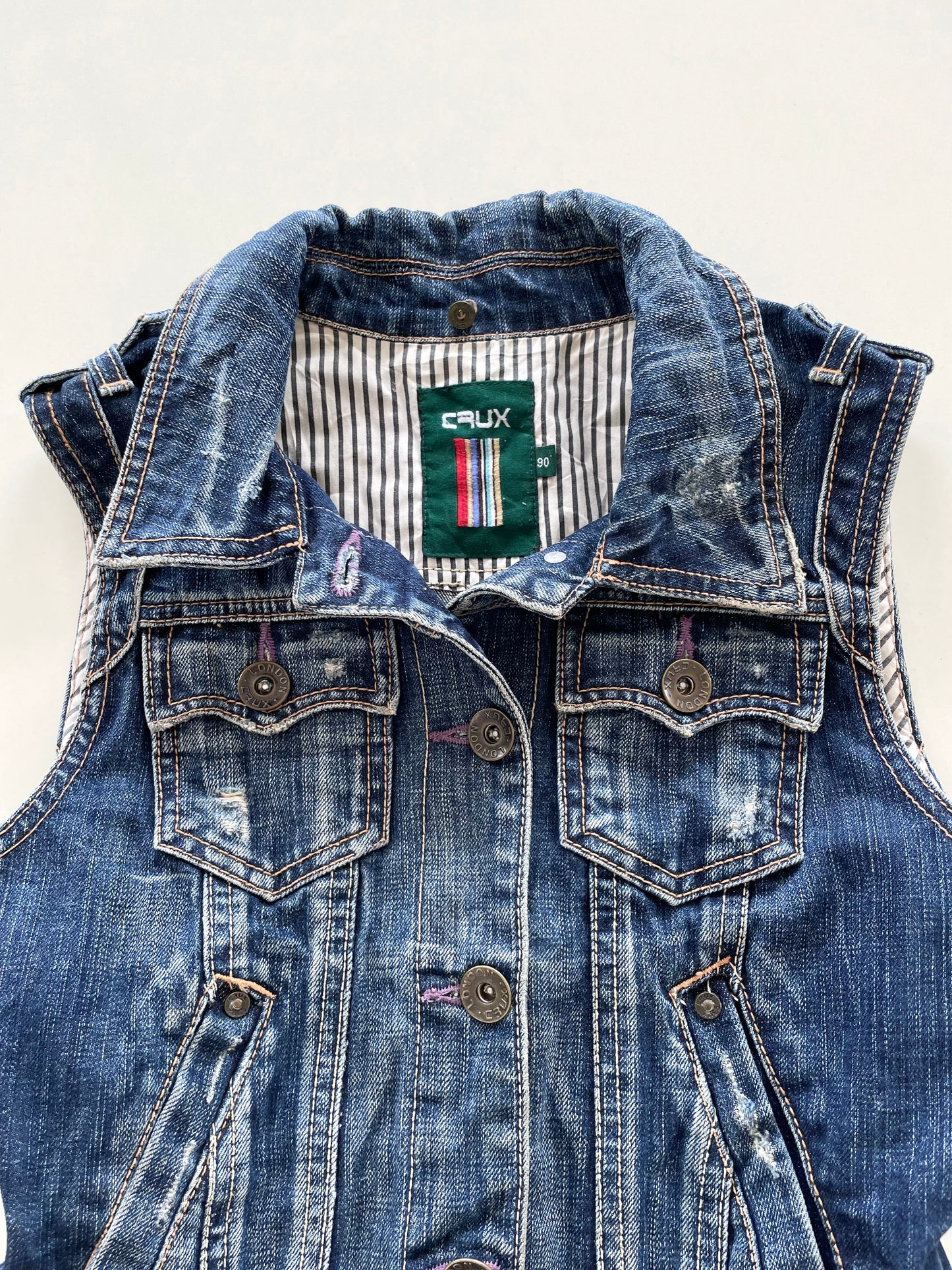 Denim Vest-Chest 34
