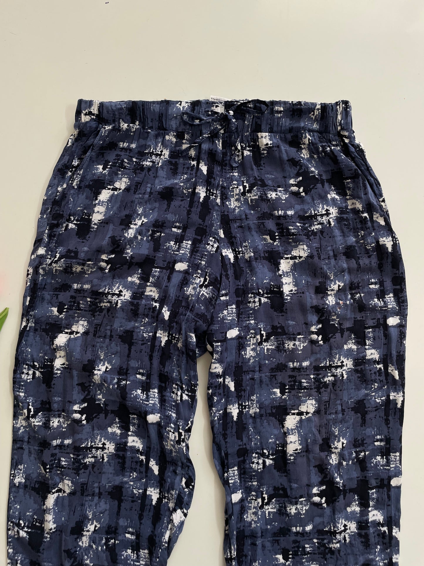 UPFASHION PRINTED BLUE BLACK - PANTS 28 TO 32