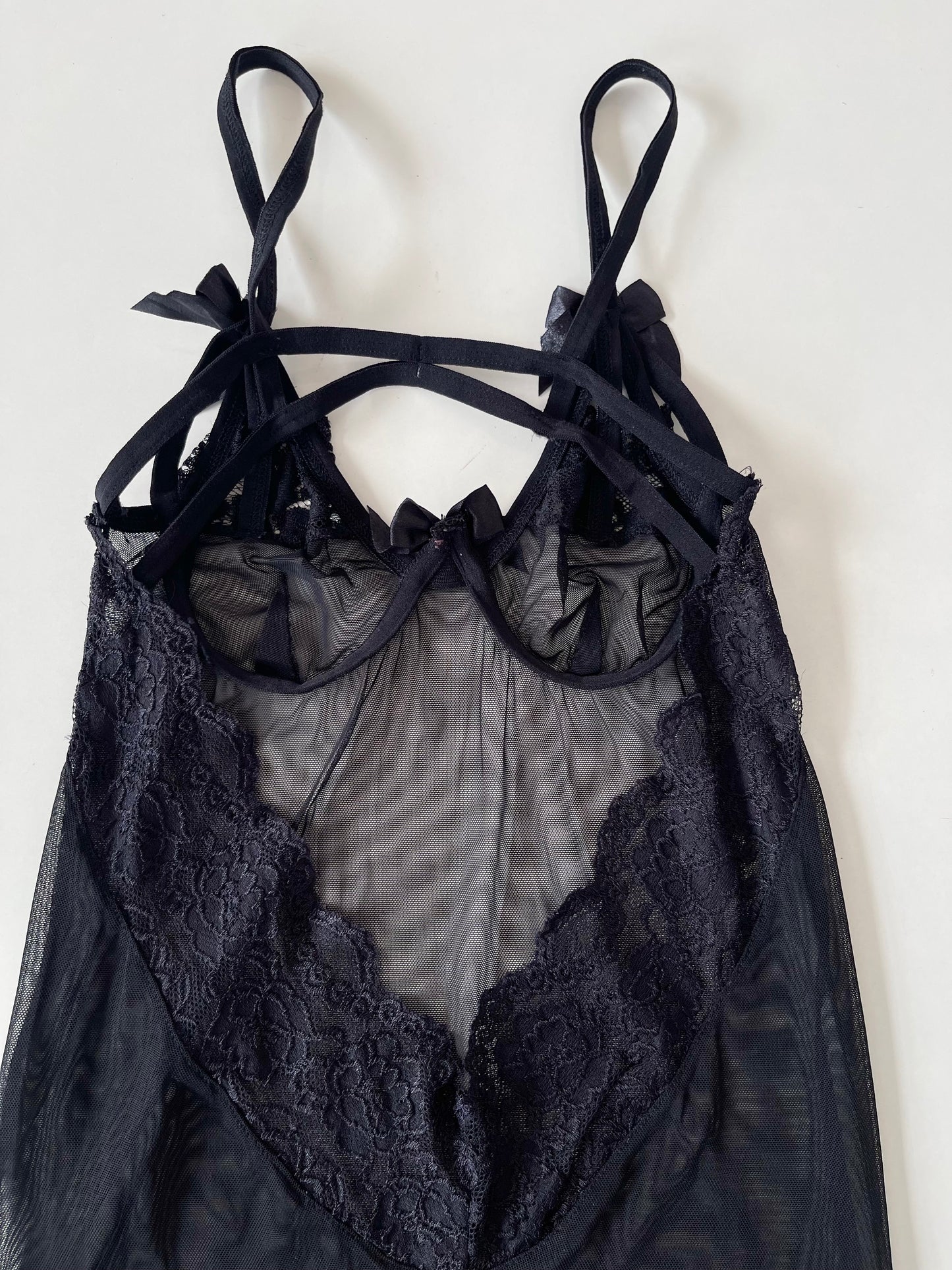 Sheer Backless Lacy Loungewear-Bust 30 to 32