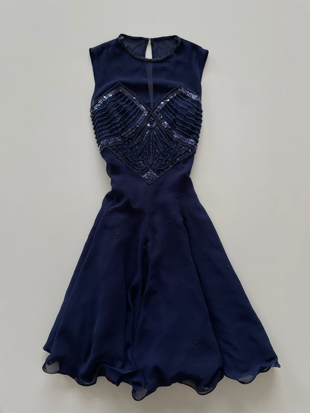 Regina Embroidered Vintage Dress-Bust 34