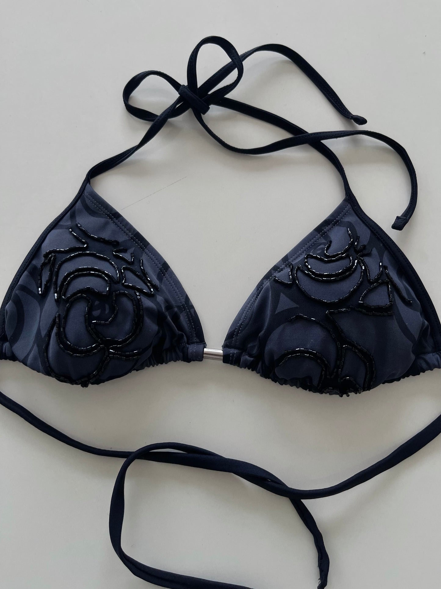 Embroidered Bikini Top-Bust 30 to 32