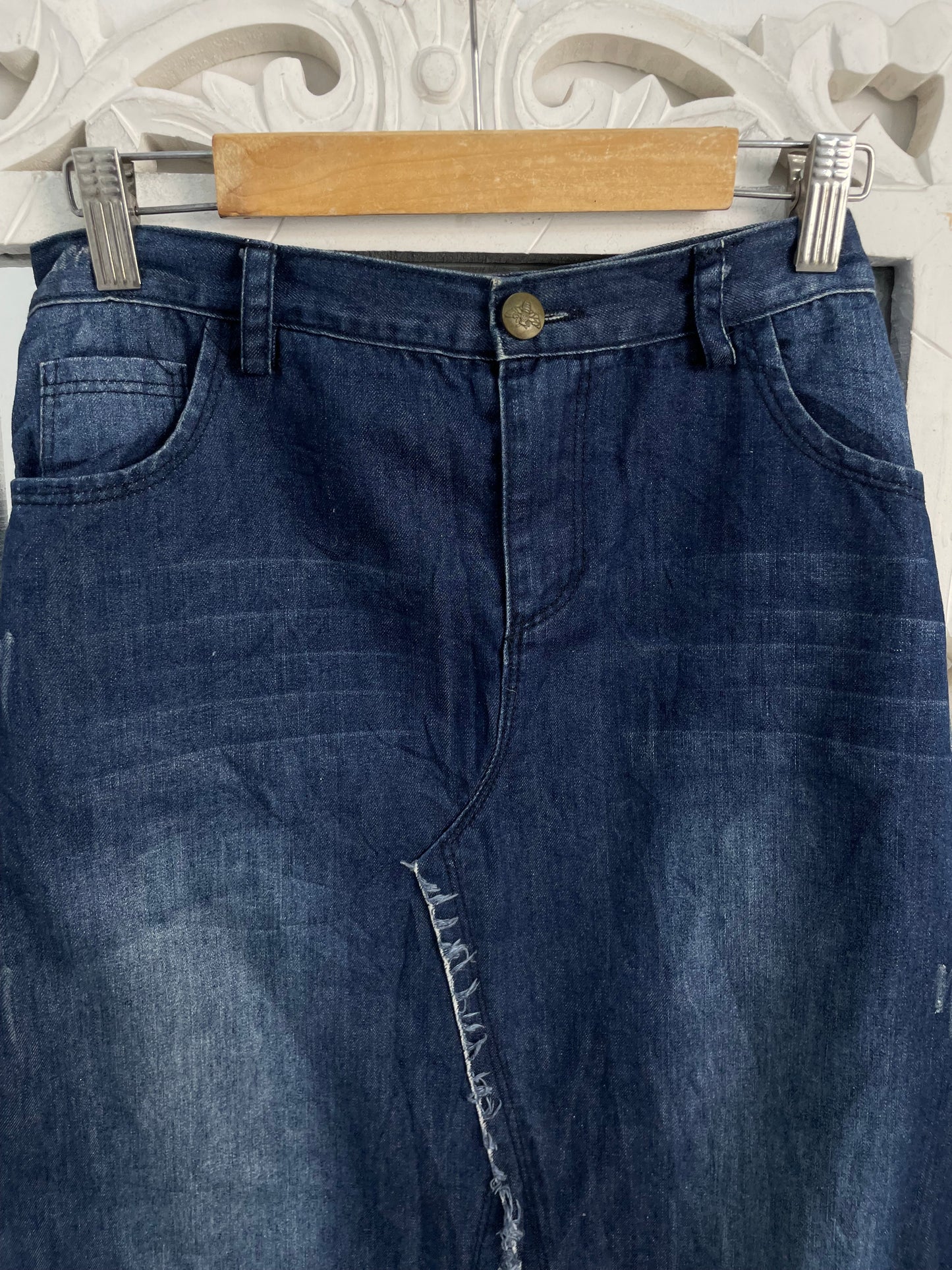 Denim Long Skirt-Waist 30