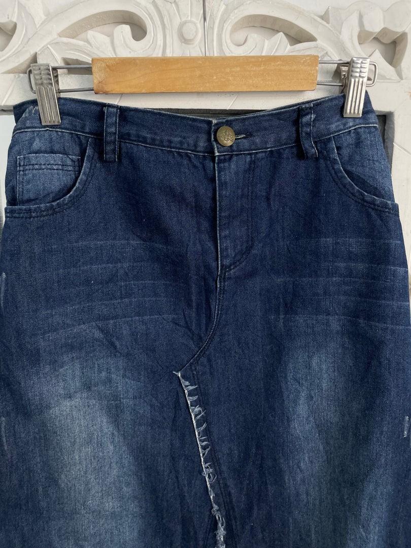 Denim Long Skirt-Waist 30