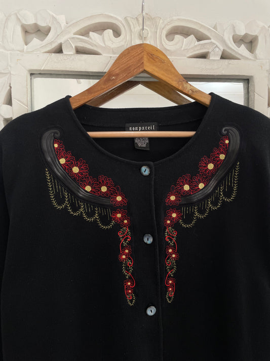 Embroidered Sweater-Bust 46