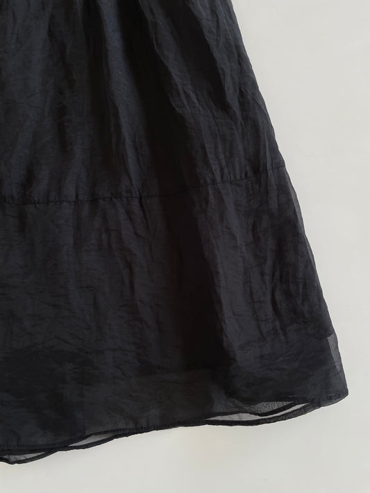 Solid Black Prairie Skirt-Waist 26 to 30