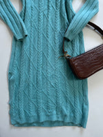 Load image into Gallery viewer, High Neck Cable Knit Warm Winter Dress - Bust 38 to 42
