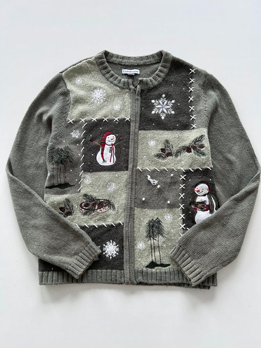 Croft&Barrow Christmas Zipper -Bust 42