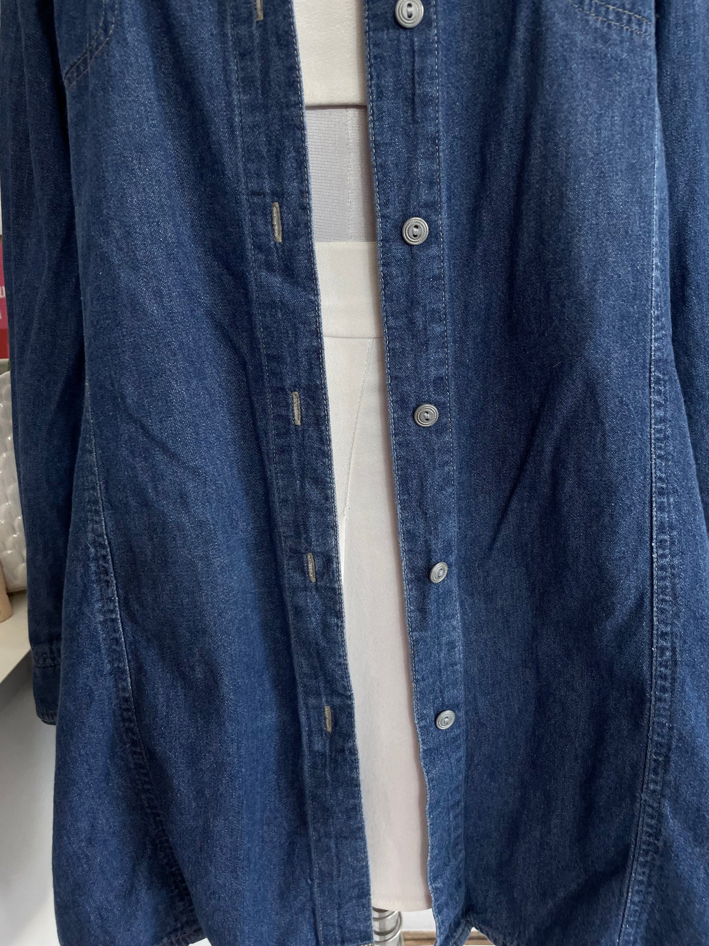 M&S MODE DENIM SHIRT - BUST 48