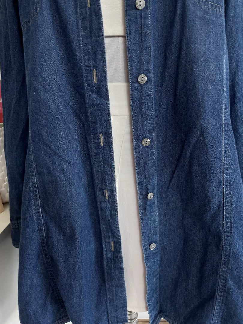 M&S MODE DENIM SHIRT - BUST 48