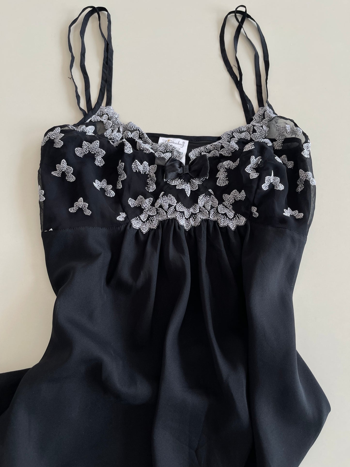 Embroidered Sheer Dress-Bust 36