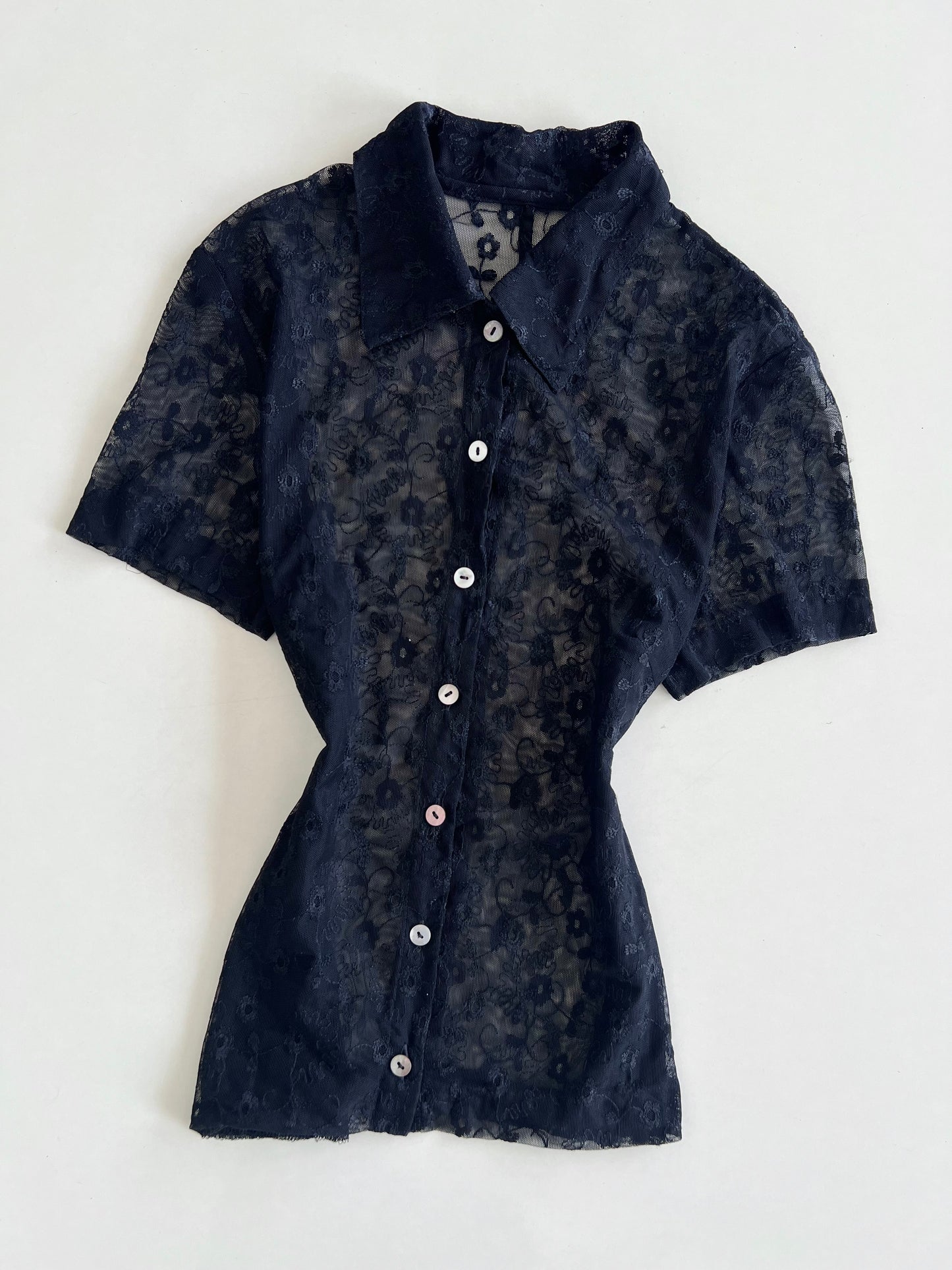 Lace Sheer Shirt-Bust 34