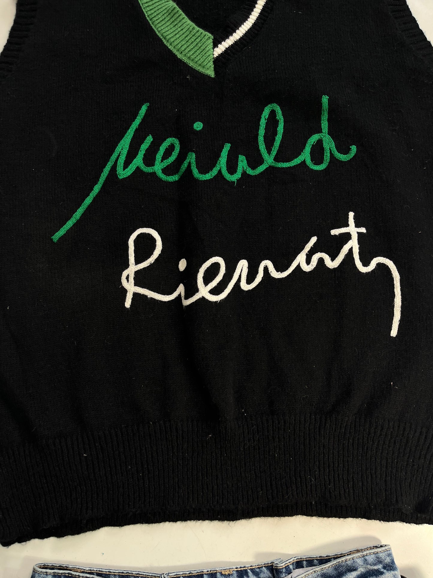 Embroidered Sweater Vest - Bust 46 to 50
