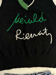 Embroidered Sweater Vest - Bust 46 to 50