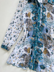 Vintage Ruffle Shirt-Bust 40 to 42