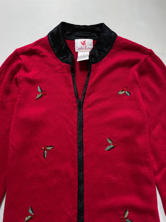 Quacker Factory Embroidered Sweater-Bust 40