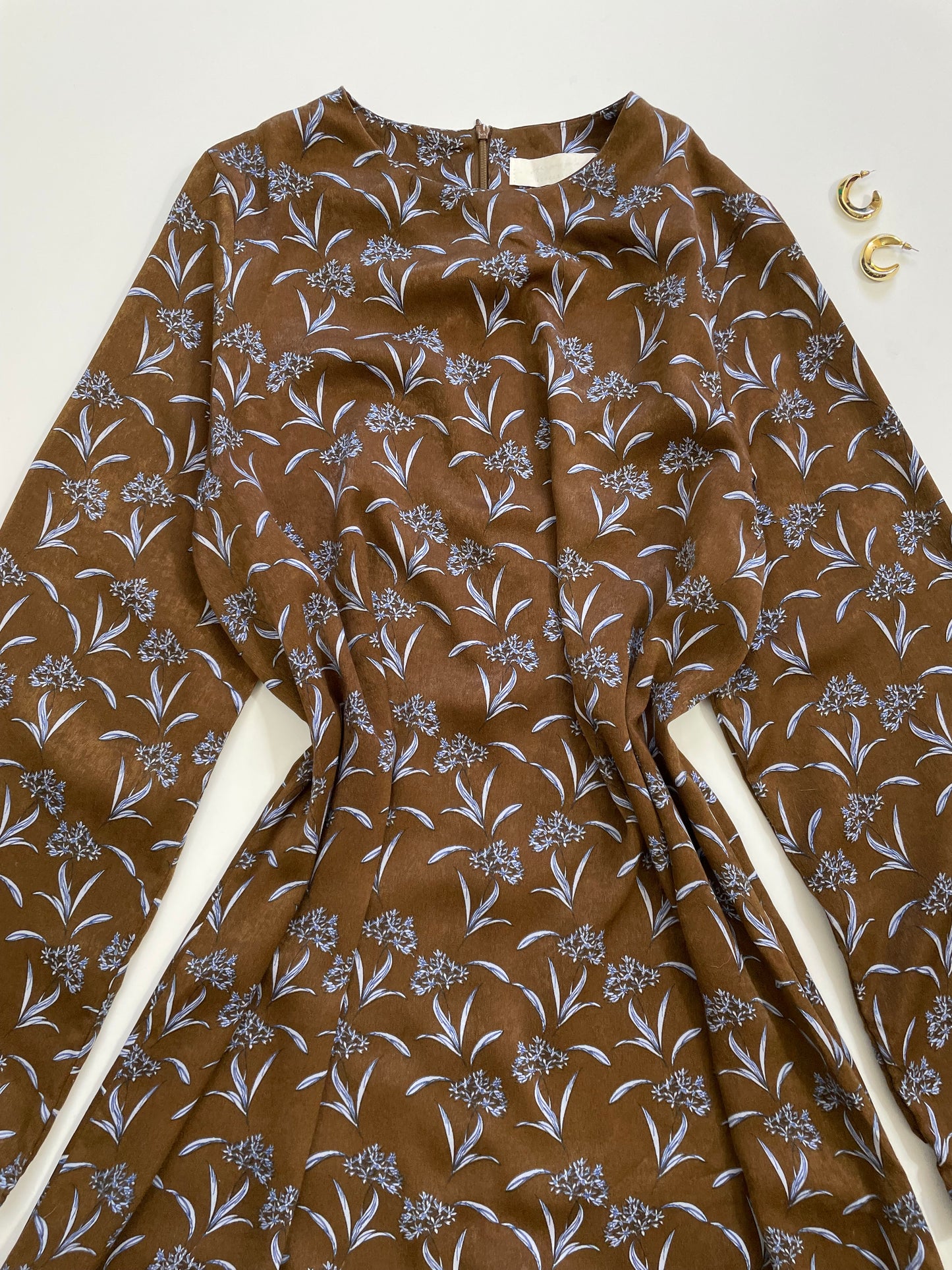 Brown Floral Dress-Bust 38
