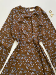 Brown Floral Dress-Bust 38