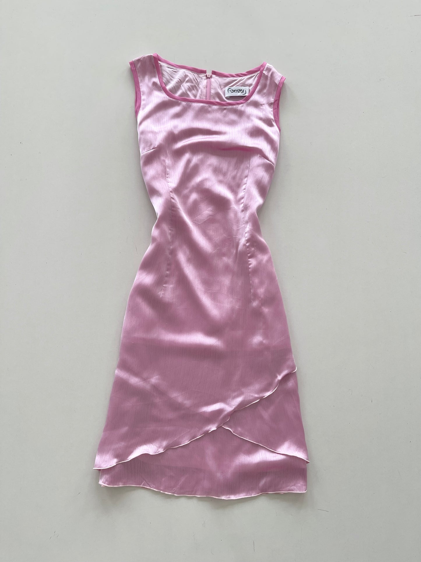 Doby Satin Square Neck Dress-Bust 36