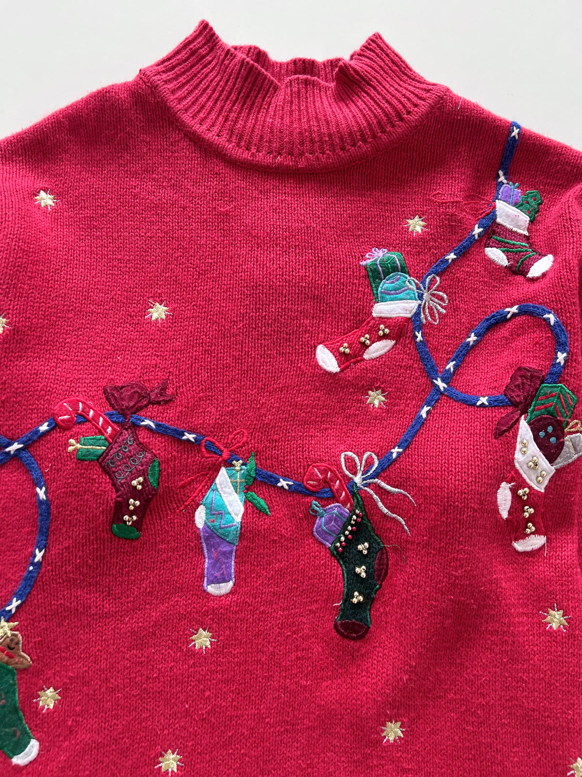 Editions Embroidered Christmas Sweater-Bust 46