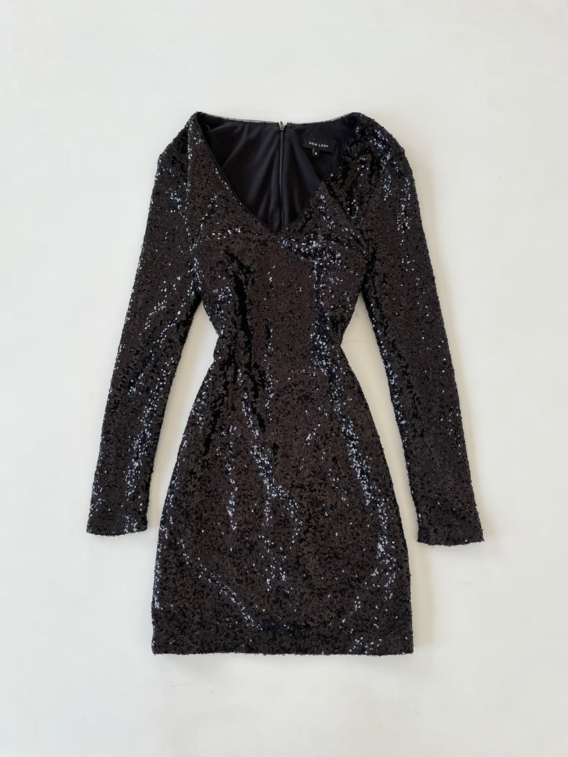 Sequin Black Dress-Bust 32