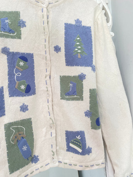 Croft & Barrow Embroidered Christmas Sweater-Bust 46