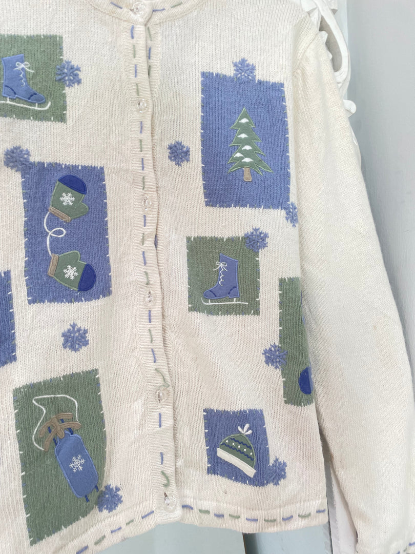 Croft & Barrow Embroidered Christmas Sweater-Bust 46