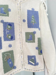 Croft & Barrow Embroidered Christmas Sweater-Bust 46