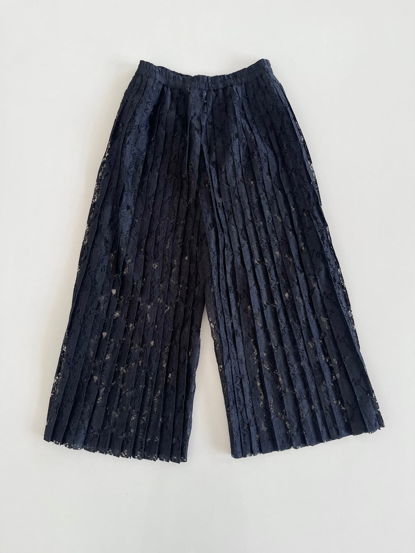 Pleated Sheer Lace Pants-Waist 30 to 34