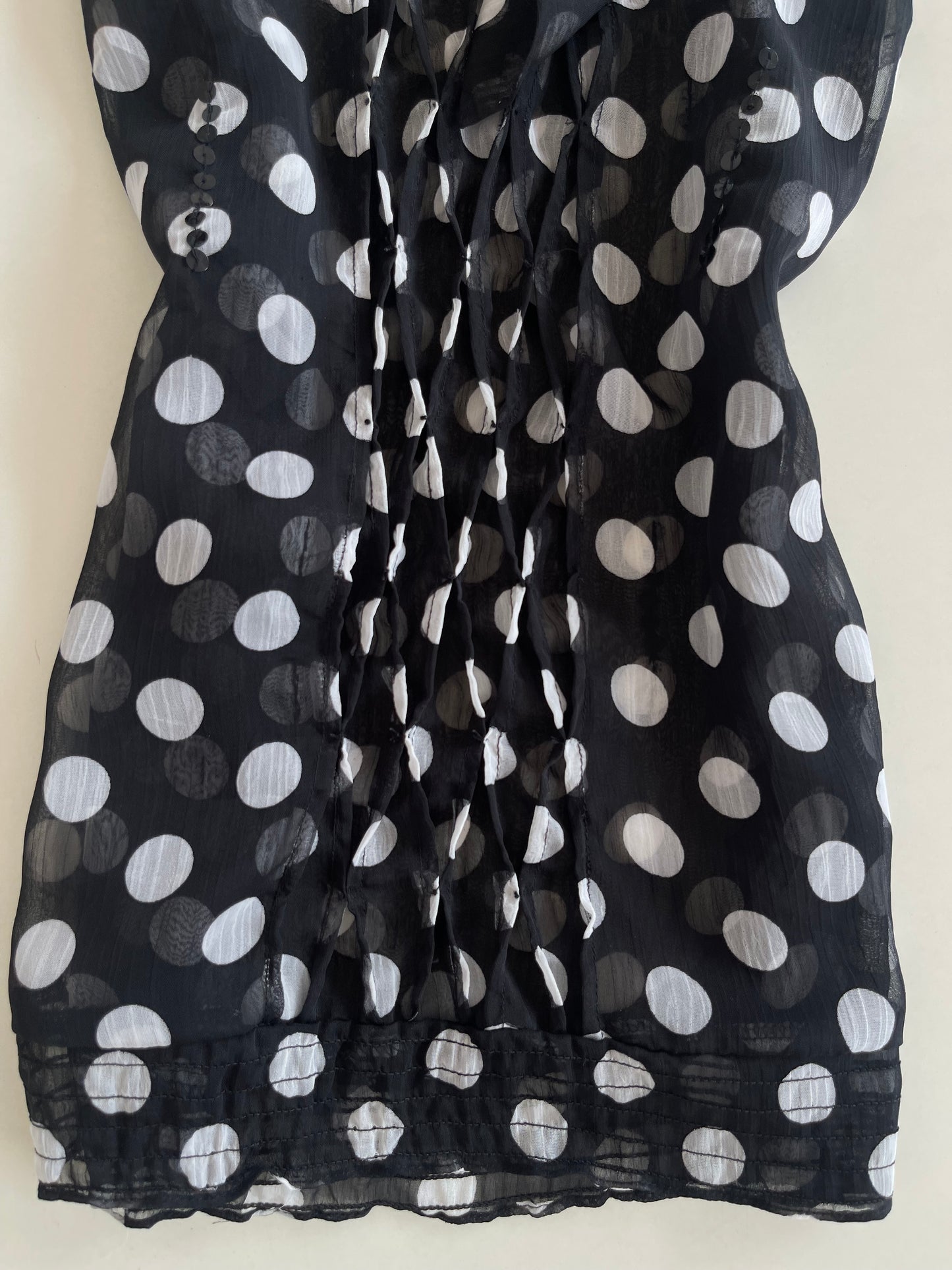 Polka Dot Sheer Top-Bust 34