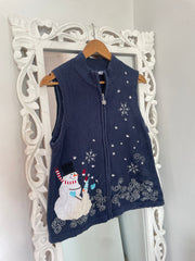 Christopher & Banks Embroidered Christmas Sweater-Bust 36