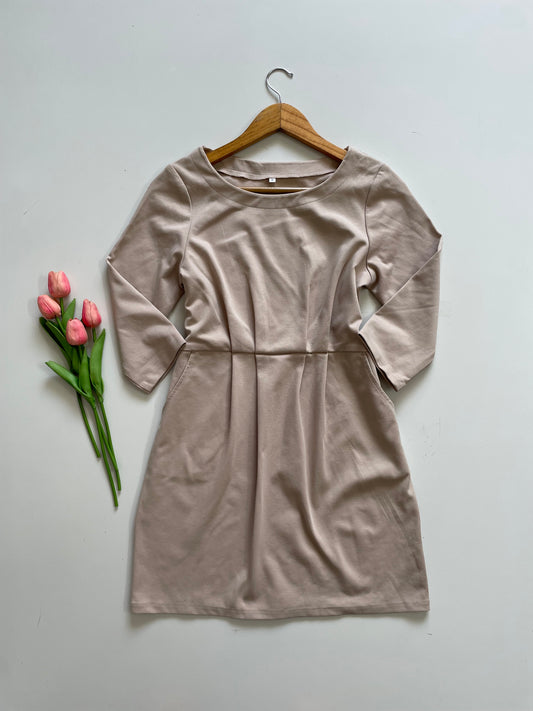 WALNUT BEIGE SOFT DRESS - BUST 34