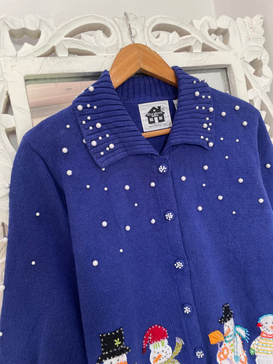 Story Book Embroidered Christmas Sweater-Bust 42