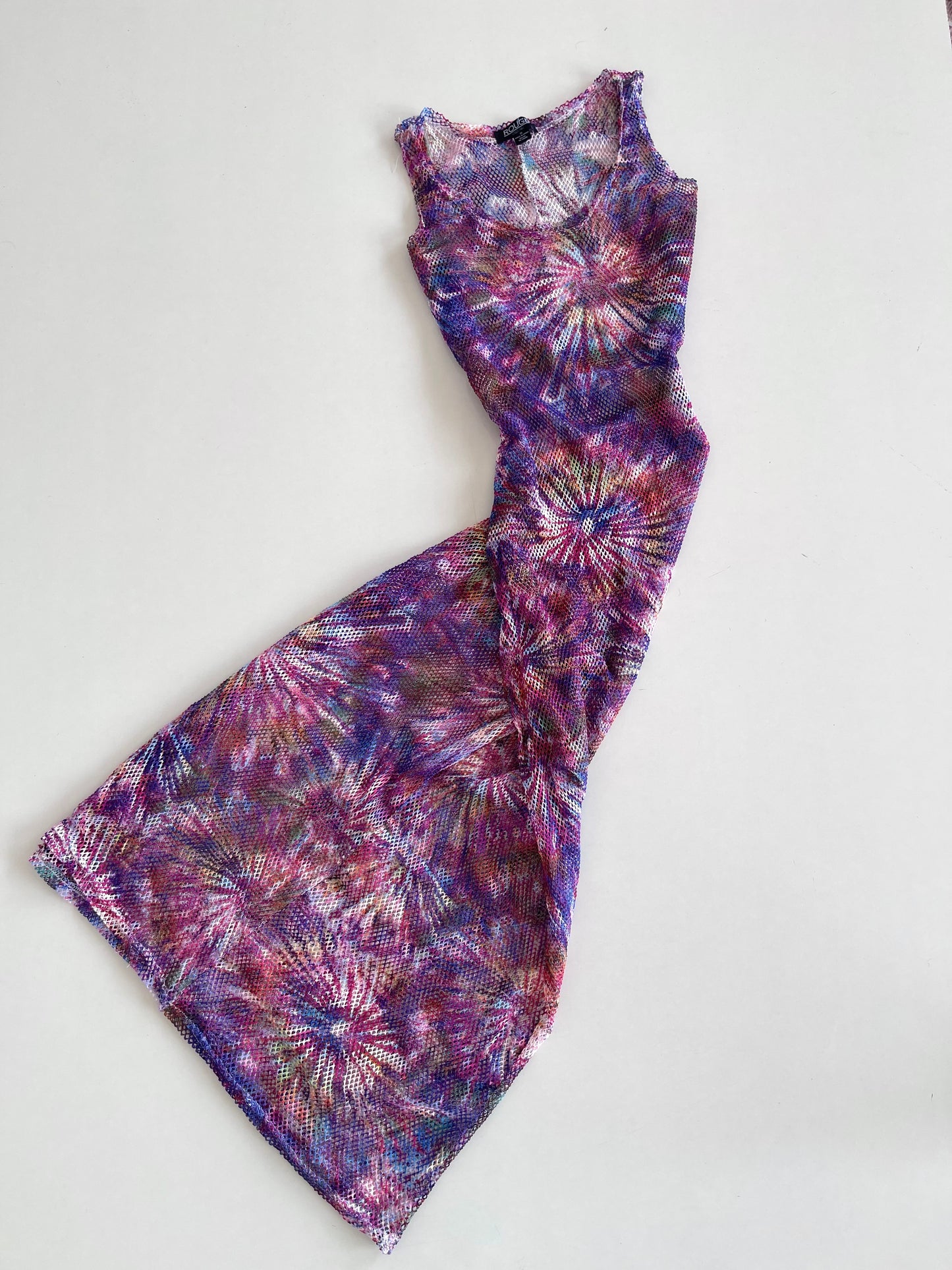 Rouge Sheer Vintage Dress-Bust 38 to 40