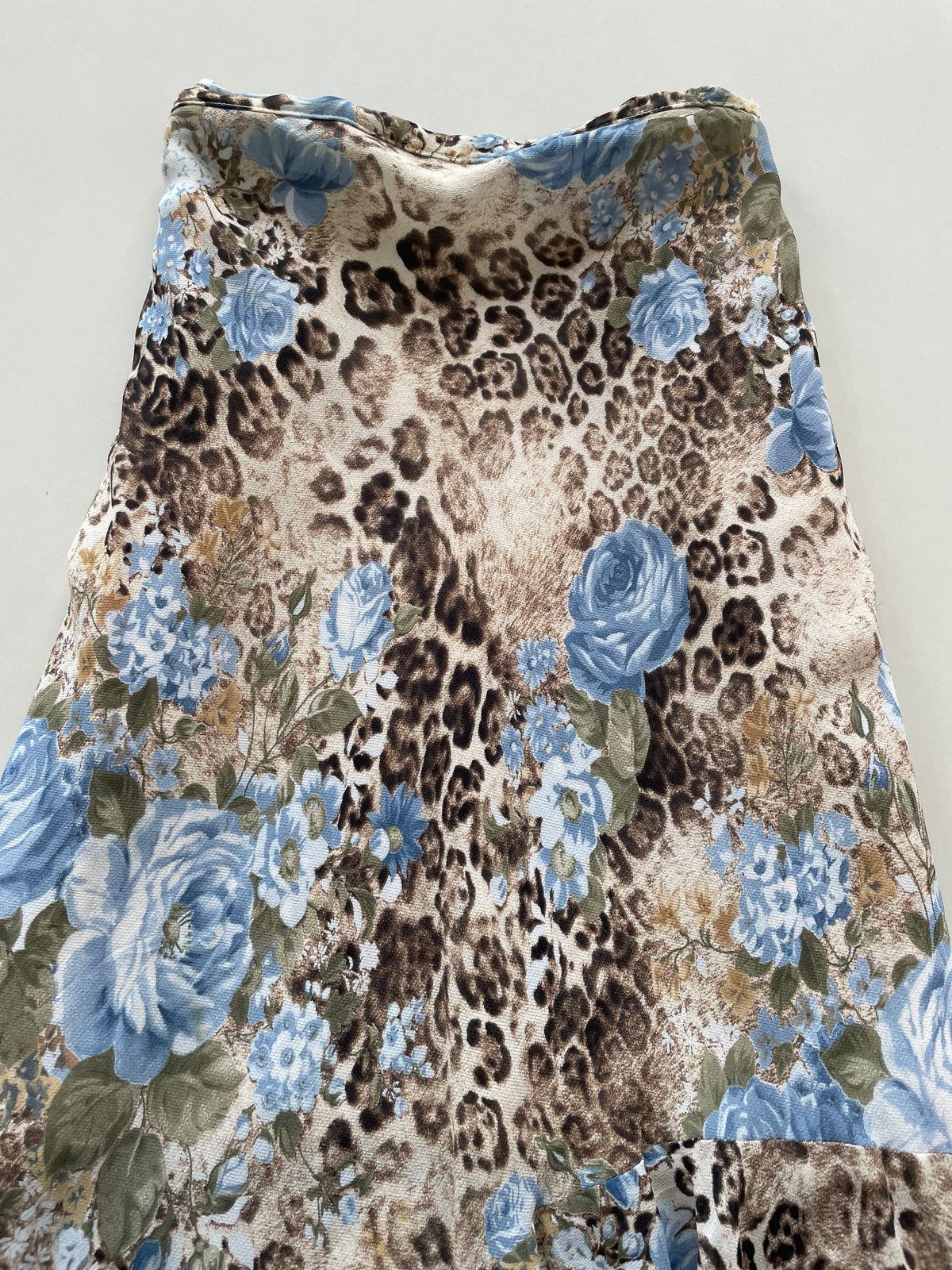 Asymmetric Vintage Floral Skirt-Waist 38