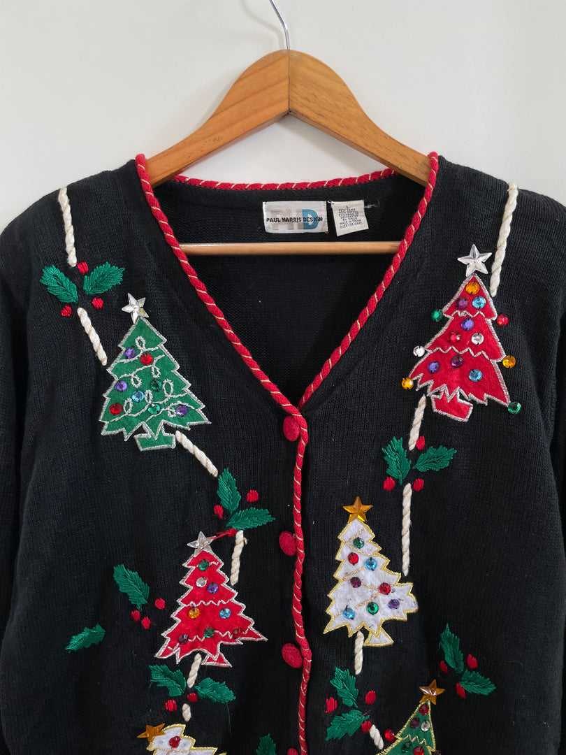Embroidered Christmas Sweater-Bust 44