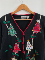 Embroidered Christmas Sweater-Bust 44