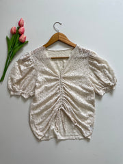LACE RUCHED TOP - BUST 34 to 38