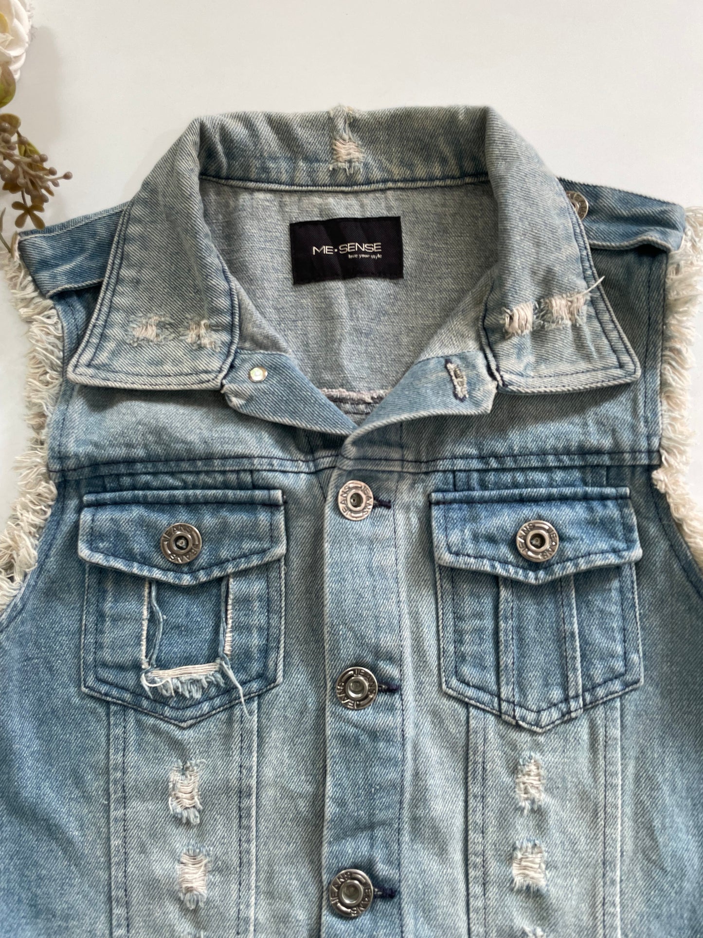 Denim Vest-Bust 32