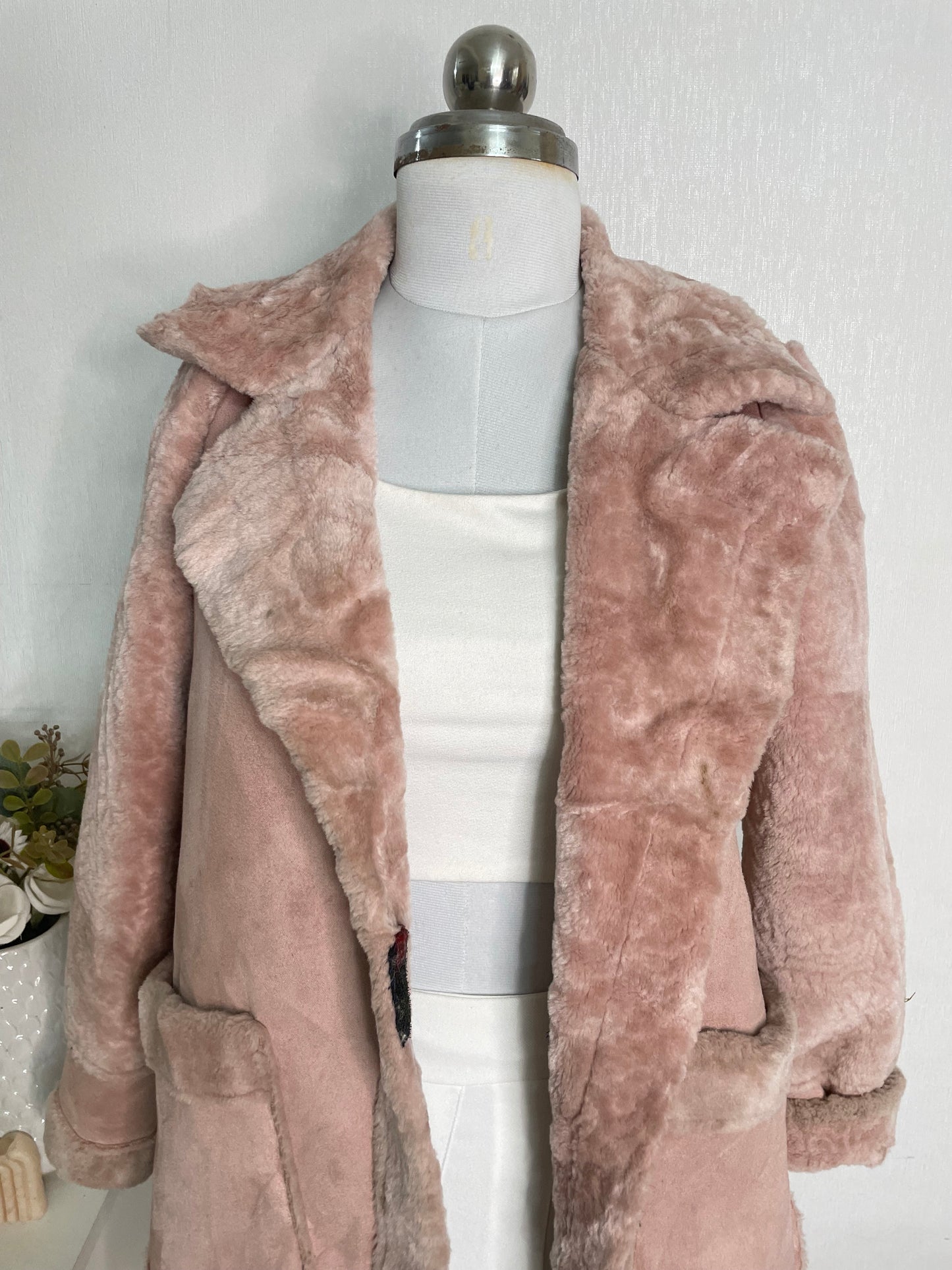 PINK SUEDE JACKET - BUST 34