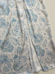 Satin Paisley Slit Skirt