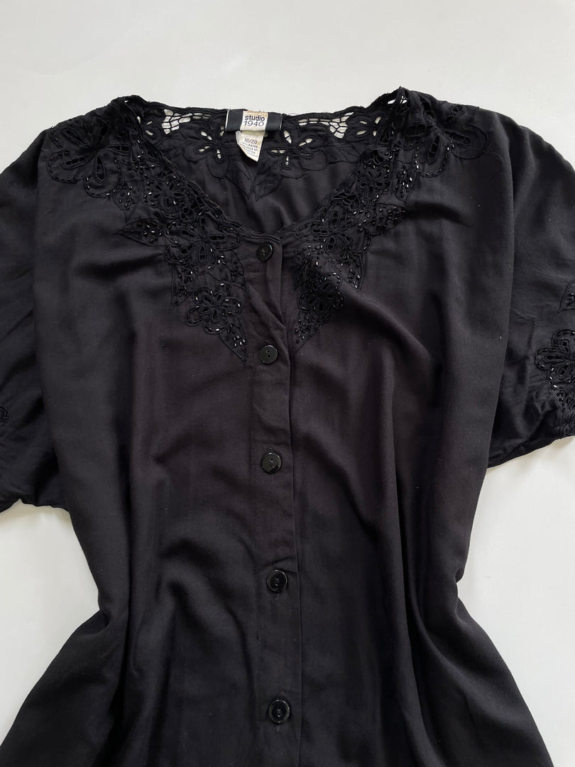 Studio 1940 Embroidered Cotton Shirt-Bust 54