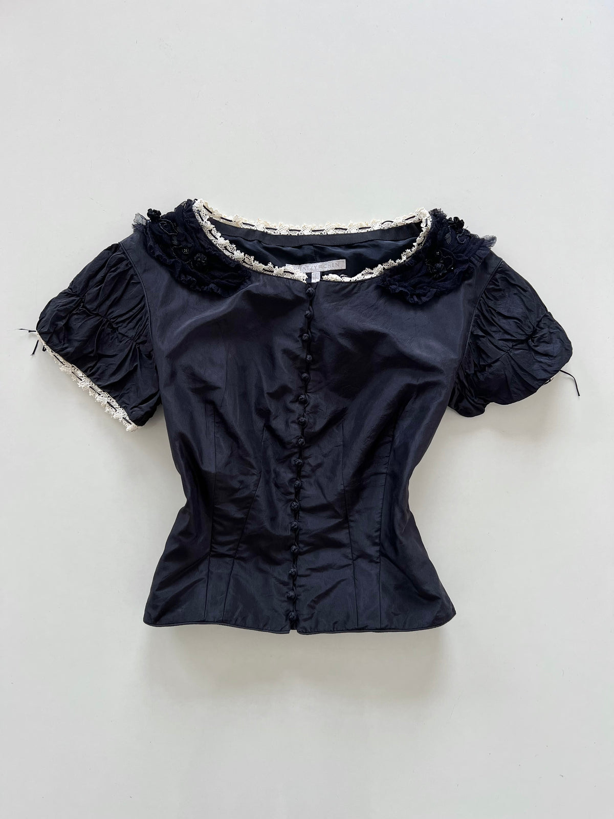Shiatzy Chen Vintage Lace Top-Bust 34